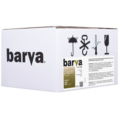 Фотопапір Barva, сатин, A6 (10x15), 260 г/м², 500 арк, серія "Everyday" (IP-VE260-306)