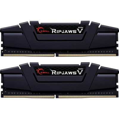 Пам'ять 32Gb x 2 (64Gb Kit) DDR4, 2666 MHz, G.Skill Ripjaws V, Black, 18-18-18-43, 1.2V, з радіатором (F4-2666C18D-64GVK)