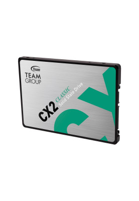 Твердотільний накопичувач 512Gb, Team CX2, SATA3, 2.5", 3D TLC, 530/470 MB/s (T253X6512G0C101)