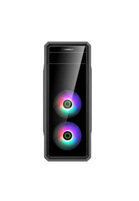 Корпус GameMax G561-FRGB Black, без БЖ, Midi Tower, ATX / Micro ATX / Mini ITX, 1хUSB 3.0, 2хUSB 2.0, 3x120 мм LED, 412x180x435 мм, 0.5 мм, 4.0 кг