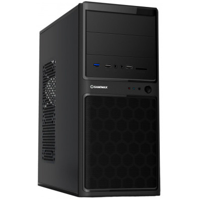 Корпус GameMax MT-306-NP-U3-CR Black, без БЖ, Mini Tower, Micro ATX / Mini ITX, 1хUSB 3.0, 2хUSB 2.0, Card Reader, 380x173x368 мм