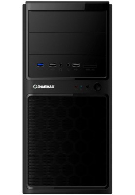 Корпус GameMax MT-306-NP-U3-CR Black, без БЖ, Mini Tower, Micro ATX / Mini ITX, 1хUSB 3.0, 2хUSB 2.0, Card Reader, 380x173x368 мм
