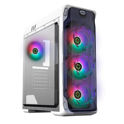 Корпус GameMax StarLight W-FRGB White, без БЖ, Mid Tower, ATX / Micro ATX / Mini ITX, 2xUSB 2.0, 1xUSB 3.0, 4x120 мм FRGB Fan, 440x205x470 мм