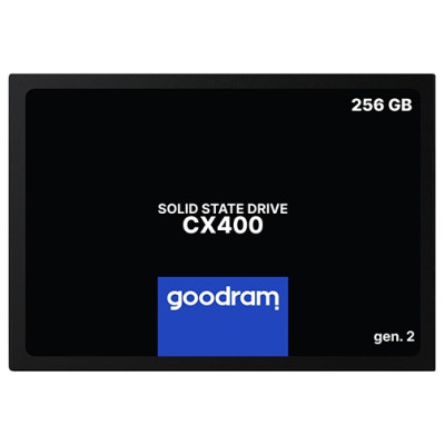 Твердотільний накопичувач 256Gb, Goodram CX400 (Gen.2), SATA3, 2.5", 3D TLC, 550/480 MB/s (SSDPR-CX400-256-G2)