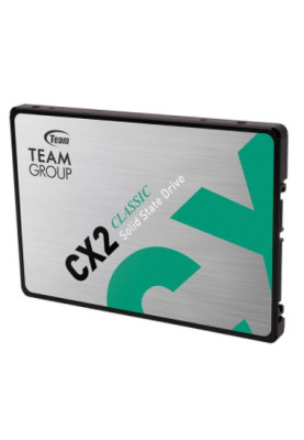 Твердотільний накопичувач 256Gb, Team CX2, SATA3, 2.5", 3D TLC, 520/430 MB/s (T253X6256G0C101)