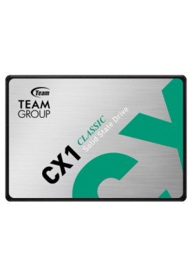 Твердотільний накопичувач 240Gb, Team CX1, SATA3, 2.5", 3D TLC, 520/430 MB/s (T253X5240G0C101)