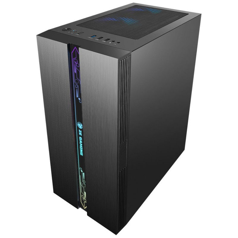 Корпус 2E Gaming RUNA, Black, без БЖ, Midi Tower, для ATX / Micro ATX / mini-ITX, 1x120 Fan ARGB, бічна панель із загартованого скла (2E-G2107)