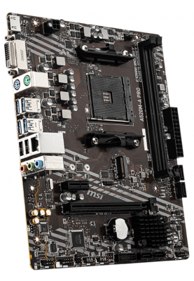 Мат.плата AM4 (A520) MSI A520M-A PRO, A520, 2xDDR4, Int.Video(CPU), 4xSATA3, 1xM.2, 1xPCI-E 16x 3.0, 1xPCI-E 1x 3.0, ALC892, RTL8111H, 6xUSB3.2/6xUSB2.0, DVI-D/HDMI, MicroATX