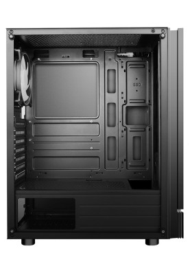 Корпус 2E Gaming VIRTUS Black, без БЖ, Mid Tower, для ATX / Micro ATX / Mini ITX, 2xUSB 2.0, 1xUSB 3.0, 3x120 ARGB Fan, бічна панель із загартованого скла (2E-G3301)