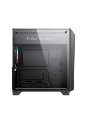 Корпус GameMax Nova N5 Black, без БЖ, Midi Tower, ATX / Micro ATX / Mini ITX, 1хUSB 3.0, 1хUSB 2.0, 1x120 мм LED, 430x200x437 мм, 0.5 мм, 4.0 кг