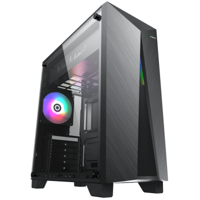 Корпус GameMax Nova N6 Black, без БЖ, Midi Tower, ATX / Micro ATX / Mini ITX, 1хUSB 3.0, 1хUSB 2.0, 1x120 мм LED, 430x200x437 мм, 0.5 мм, 4.0 кг