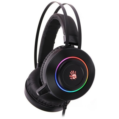 Навушники Bloody G521 Black, підсвічування, USB, накладні, кабель 1.8 м