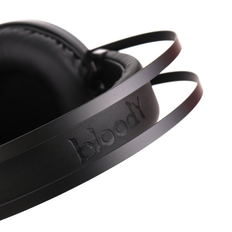 Навушники Bloody G521 Black, підсвічування, USB, накладні, кабель 2 м