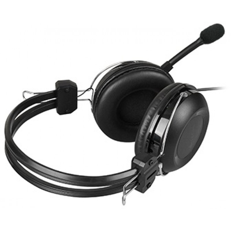 Навушники A4Tech HU-35 Black, USB, накладні, регулятор гучності, кабель 2 м