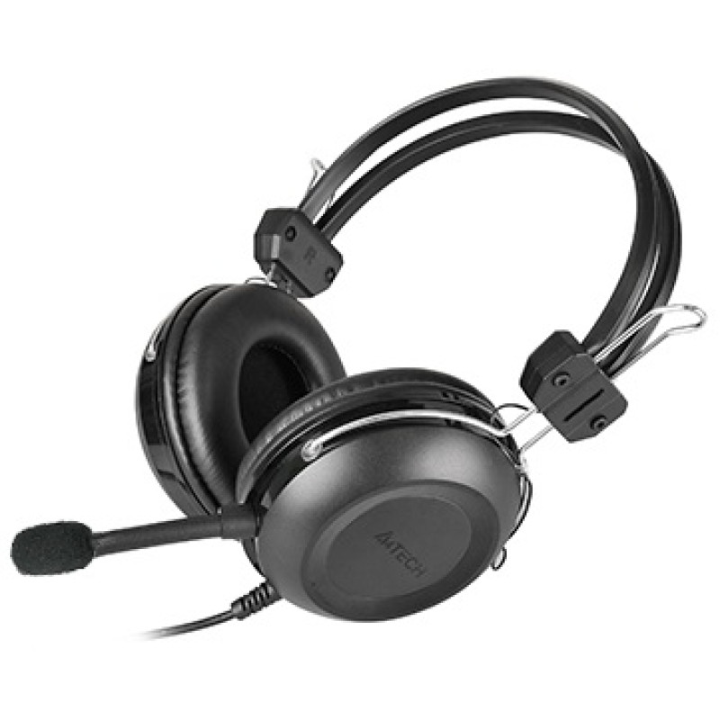 Навушники A4Tech HU-35 Black, USB, накладні, регулятор гучності, кабель 2 м