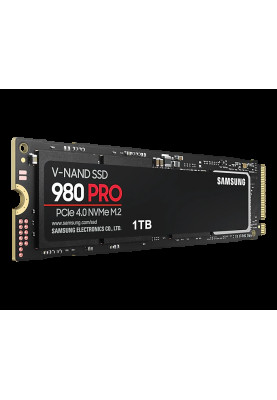 Твердотільний накопичувач M.2 1Tb, Samsung 980 Pro, PCI-E 4.0 x4, MLC 3-bit V-NAND, 7000/5000 MB/s (MZ-V8P1T0B)