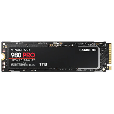 Твердотільний накопичувач M.2 1Tb, Samsung 980 Pro, PCI-E 4.0 x4, MLC 3-bit V-NAND, 7000/5000 MB/s (MZ-V8P1T0B)