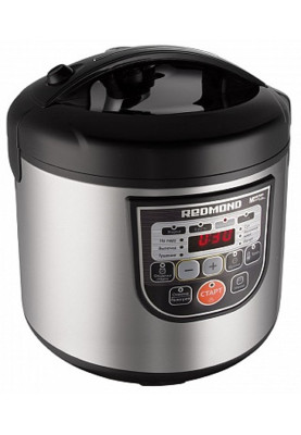 Мультиварка Redmond RMC-M22 Black, 860W, чаша 5л, дисплей, програм 10, керамічне покриття, кнопкове керування