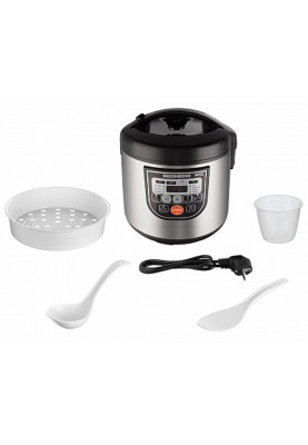 Мультиварка Redmond RMC-M22 Black, 860W, чаша 5л, дисплей, програм 10, керамічне покриття, кнопкове керування