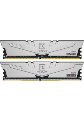 Пам'ять 16Gb x 2 (32Gb Kit) DDR4, 3200 MHz, Team T-Create Classic, Gray, 22-22-22-52, 1.2V, з радіатором (TTCCD432G3200HC22DC01)