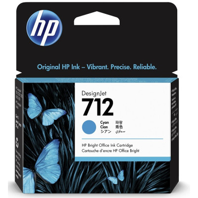 Картридж HP №712 (3ED67A), Cyan, DesignJet T230/Т630/Т650, 29 мл