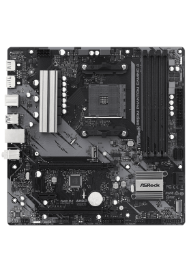 Мат.плата AM4 (B550) ASRock B550M Phantom Gaming 4, B550, 4xDDR4, CrossFireX, Int.Video(CPU), 4xSATA3, 2xM.2, 1xPCI-E 16x 4.0, 1xPCI-E 16x 3.0, 1xPCI-E 1x 3.0, ALC887, RTL8111H, 8xUSB3.2/4xUSB2.0, HDMI/DP, Micro ATX