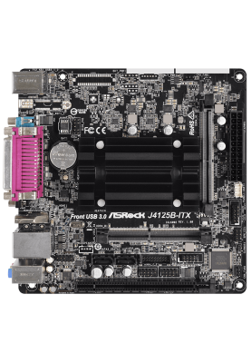 Мат.плата з процесором AsRock J4125B-ITX, Celeron J4125 (4x2.0-2.7 GHz), 2xDDR4 SO-DIMM, UHD Graphics 600, 2xSATA3, 1xPCI-E 16x 2.0, ALC887, RTL8111H, 5xUSB3.2/3xUSB2.0, VGA/HDMI, Mini-ITX