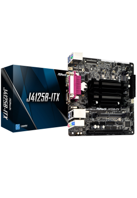 Мат.плата з процесором AsRock J4125B-ITX, Celeron J4125 (4x2.0-2.7 GHz), 2xDDR4 SO-DIMM, UHD Graphics 600, 2xSATA3, 1xPCI-E 16x 2.0, ALC887, RTL8111H, 5xUSB3.2/3xUSB2.0, VGA/HDMI, Mini-ITX