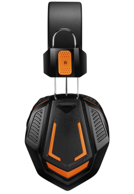 Навушники Canyon Fobos, Black/Orange, 2x3.5 мм, мікрофон, динаміки 50 мм, 32 Ом, 95 дБ, 2 м (CND-SGHS3A)