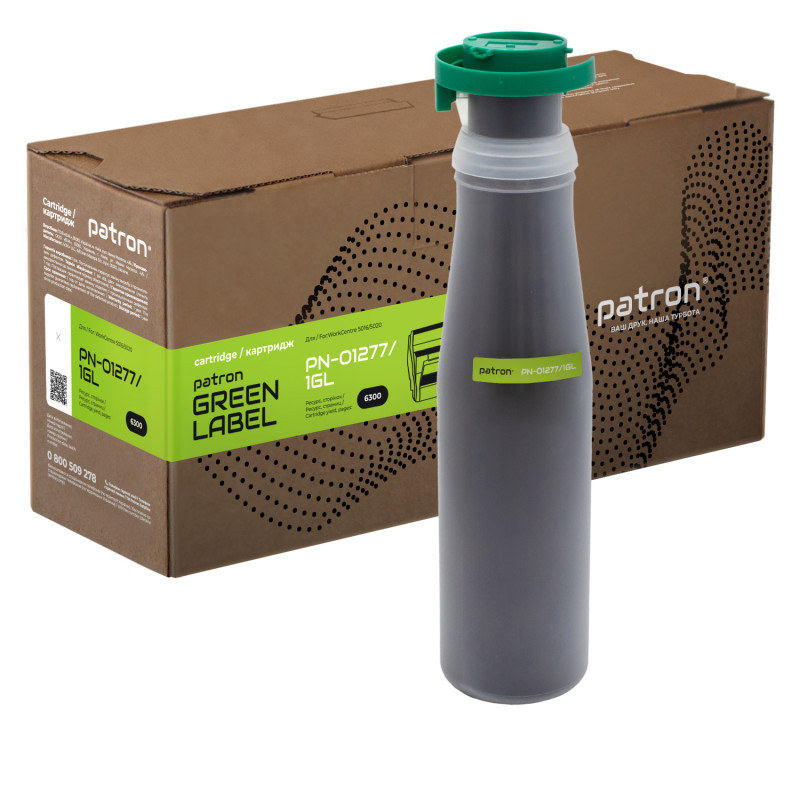 Картридж Xerox 106R01277, Black, WorkCentre 5016/5020, 6300 стор, Patron Green (PN-01277/1GL)