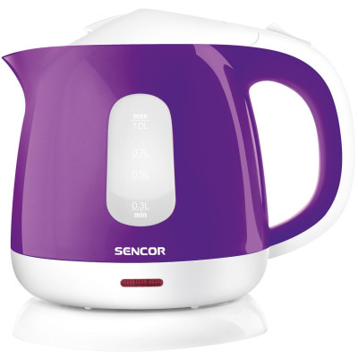 Електрочайник Sencor SWK1015VT, Purple, 1100W, 1.0L, індикатор рівня води, пластик, відключення за відсутності води