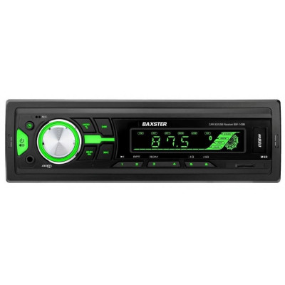 Автомагнітола Baxster BSF-143 Green USB, 1 Din (BSF-143G)