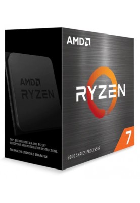 Процесор AMD (AM4) Ryzen 7 5800X, Box, 8x3.8 GHz (Turbo Boost 4.7 GHz), L3 32Mb, Zen 3, 7 nm, TDP 105W, розблокований множник, система охолодження в комплекті не йде (100-100000063WOF)