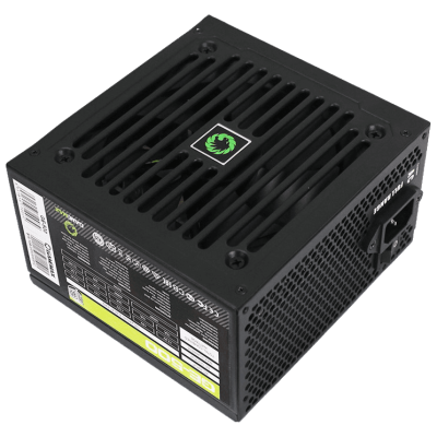 Блок живлення 500 Вт, GameMax GE-500, Black, 80+ Basic, Active PFC, 12 см, 3xMolex / 4xSATA / 1x6+2-pin / 1x4+4-pin / 1x20+4-pin, захист OVP / UVP / SIP / OCP / OLP / OPP / SCP