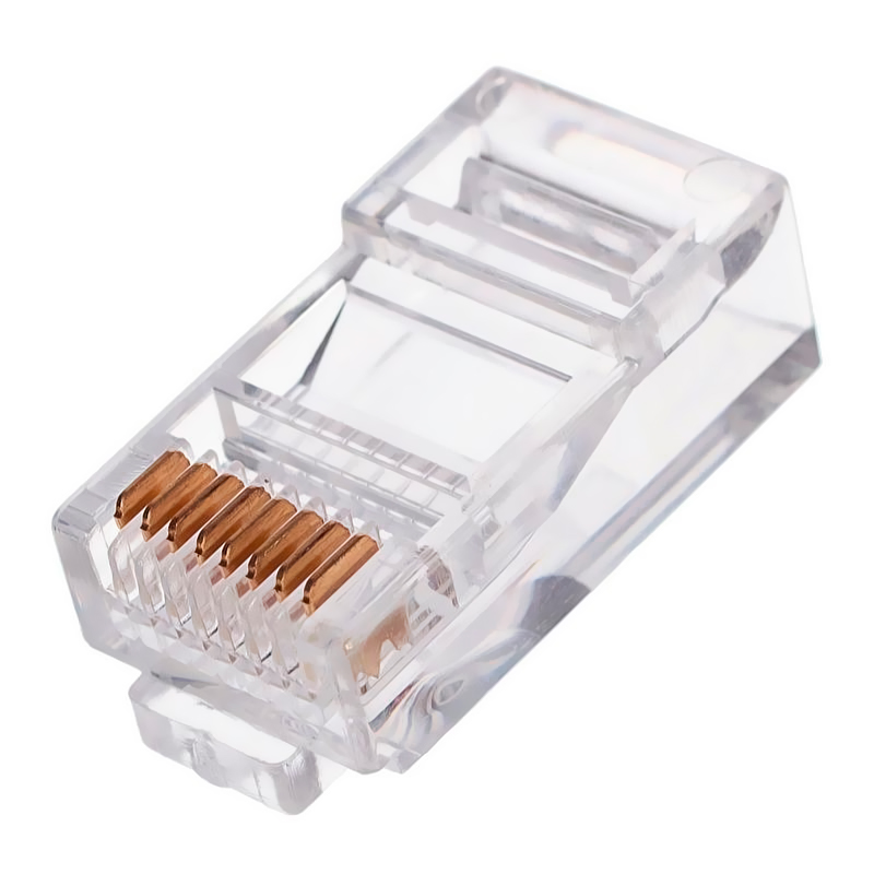 Конектор RJ45, UTP, 1000 шт, Cat. 5e, Clear, Atcom (7943)