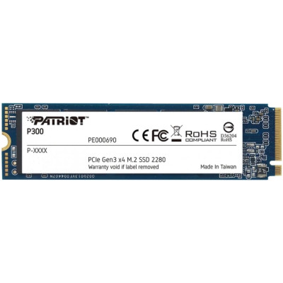 Твердотільний накопичувач M.2 2Tb, Patriot P300, PCI-E 3.0 x4, 3D TLC, 2100/1650 MB/s (P300P2TBM28)