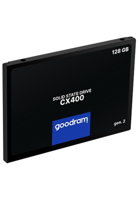 Твердотільний накопичувач 128Gb, Goodram CX400 (Gen.2), SATA3, 2.5", 3D TLC, 550/460 MB/s (SSDPR-CX400-128-G2)