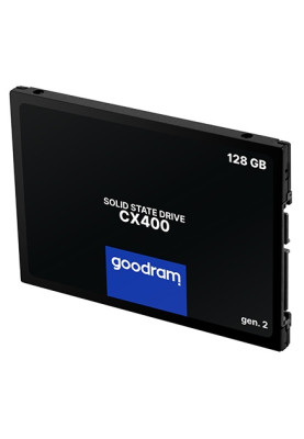 Твердотільний накопичувач 128Gb, Goodram CX400 (Gen.2), SATA3, 2.5", 3D TLC, 550/460 MB/s (SSDPR-CX400-128-G2)