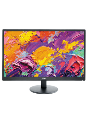 Монітор 21.5" AOC e2270Swhn, Black, WLED, TN, 1920x1080, 5 мс, 200 кд/м², 700:1, 90°/65°, VGA/HDMI, Vesa 100x100