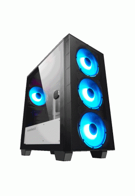 Корпус GameMax Aero Mini Black, без БЖ, Mini Tower, Micro ATX / Mini ITX, 1хUSB 3.0, 1хUSB 2.0, 4x120 мм ARGB Fan