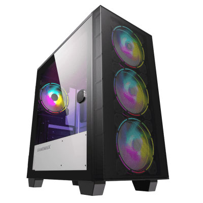 Корпус GameMax Aero Mini Black, без БЖ, Mini Tower, Micro ATX / Mini ITX, 1хUSB 3.0, 1хUSB 2.0, 4x120 мм ARGB Fan