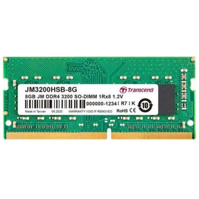 Пам'ять SO-DIMM, DDR4, 8Gb, 3200 MHz, Transcend JetRam, CL22, 1.2V (JM3200HSB-8G)