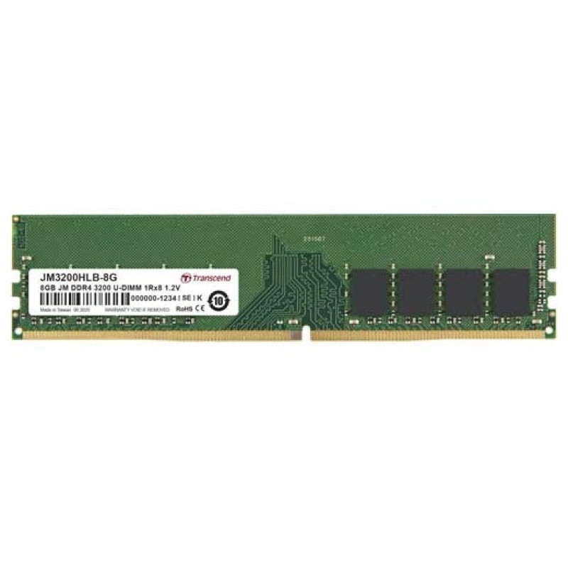 Пам'ять 8Gb DDR4, 3200 MHz, Transcend JetRam, CL22, 1.2V (JM3200HLB-8G)