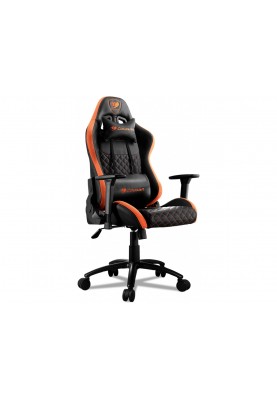 Ігрове крісло Cougar Armor PRO Black/Orange дихаюча екошкіра, сталевий каркас, чорний (Armor PRO Black/Orange)