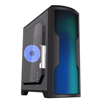 Корпус GameMax Matrix G562 Black, без БЖ, Mid Tower, ATX / Micro ATX / Mini ITX, 1хUSB 3.0, 2хUSB 2.0, 1x120 мм LED, 412x180x435 мм, 0.5мм, 3.9кг