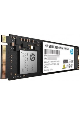 Твердотільний накопичувач M.2 500Gb, HP EX900, PCI-E 3.0 x4, 3D TLC, 2000/1400 MB/s (2YY44AA)