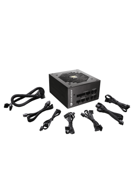 Блок живлення 850W, Cougar GEX 850, Black, 120 мм, PFC, 80 Plus Gold, Modular, MB: 20+4 pin, CPU: 2 x 4+4 pin, VGA: 6 x 6+2 pin, 6xMolex, 8xSATA, захист: OCP, OPP, OVP, UVP, SCP & OTP (GEX 850)
