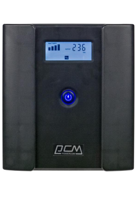 ДБЖ PowerCom RPT-1500AP LCD Schuko, 1500ВА евророзетки, Line-Interactive, 3 ступ AVR, диап 160-275В (RPT-1500AP.LCD (SCHUKO))
