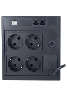 ДБЖ PowerCom RPT-2000AP LCD Schuko Black, 2000VA, 1200W,лінійно-інтерактивний, AVR, 4 розетки (Schuko), батарея 12В/9Ач x 2 шт (RPT-2000AP.LCD (SCHUKO))