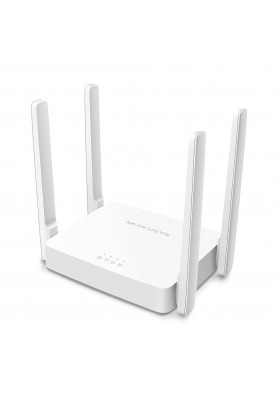 Роутер Mercusys AC10 Wi-Fi 802.11b/g/a/n/ac, 2x10/100M LAN, 1x10/100 WAN, 4 зовнішніх антени